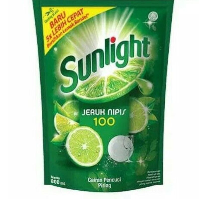 SUNLIGHT SABUN CUCI PIRING JERUK NIPIS REFILL 1500ML (Isi 6)